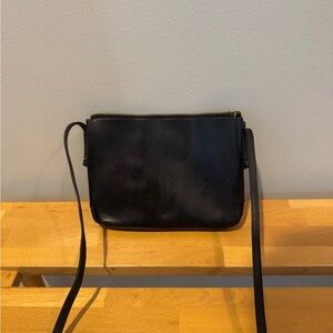 Madewell Black leather Crossbody Bag